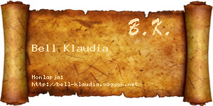 Bell Klaudia névjegykártya